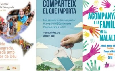 La Jornada Mundial de la Vida Consagrada, la Campanya de Mans Unides 2018 i la Jornada Mundial del Malalt