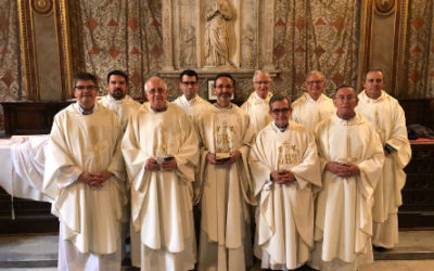 Encuentro de sacerdotes catalanes en Roma festejando la Patrona de Cataluña
