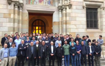 Trobada del cardenal Barbarin amb preveres joves i seminaristes