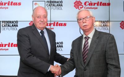 La Federació Catalana de Futbol s’uneix a Càritas Catalunya
